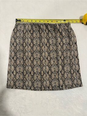 Primark Python Snack Print Mini Skirt with Side Slit - Size 4
